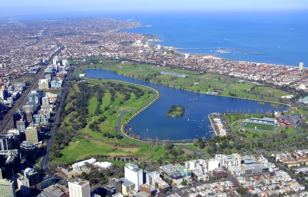 Albert Park aerial view