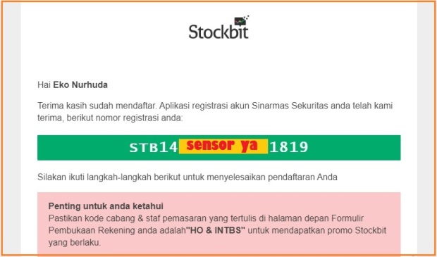 Stockbit registration